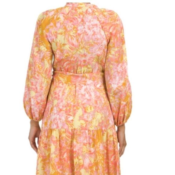Kobi HALPERIN Jemma Print CORAL MULTI WOMAN Dress SIZE US XL NEW - Picture 4 of 12